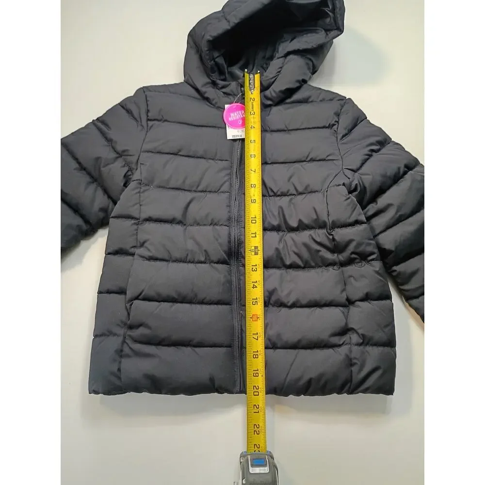 The Children's Place Black Puffer Jacket - Girls L (10/12) - Picture 4 of 7